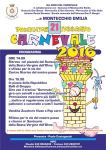 Montecchio Emilia Volantino carnevale 2016_21febbraio