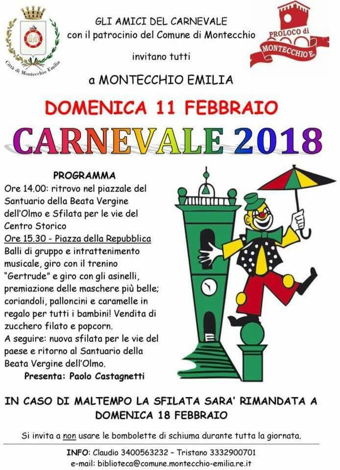 Valle dell'Enza Carnevale 2018 dove andare
