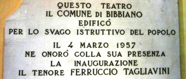 Bibbiano targa dedicata cantante Ferruccio Tagliavini