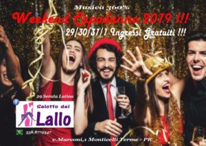 Capodanno 2019 Salotto del Lallo Monticelli Terme