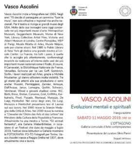 Evoluzioni mentali e spirituali"Vasco Ascolini 2019