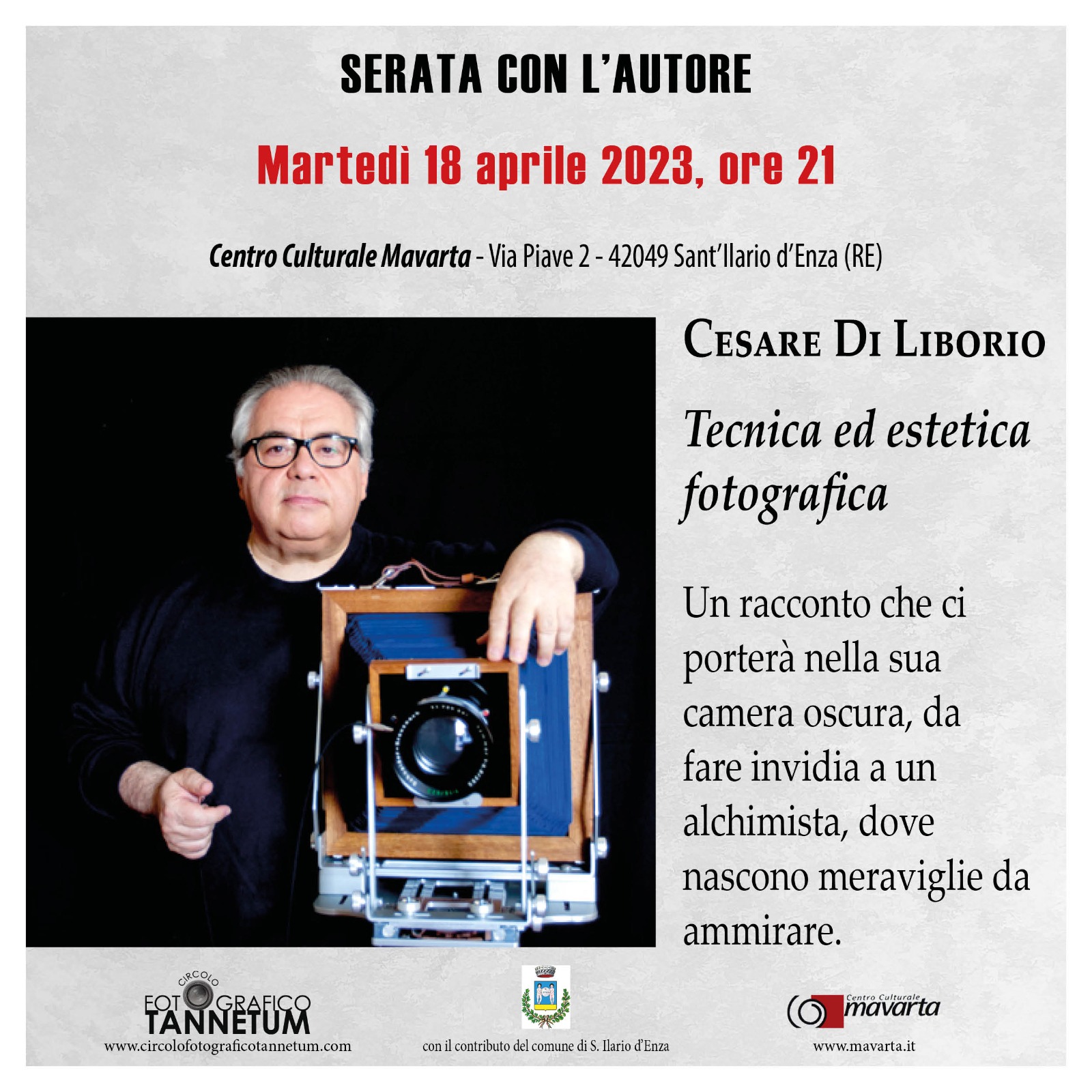Cesare Di Liborio: incontro al Centro Culturale Mavarta