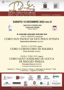Concerti di Natale 2022 nella Val D’Enza tra Parma e Reggio E